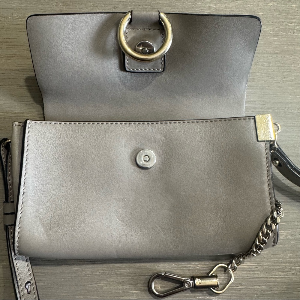 Chloe Mini Faye Crossbosy Bag Gray Side Bag - Picture 8 of 16